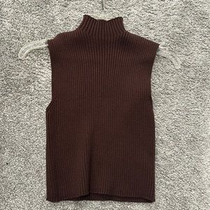Zara high neck brown top